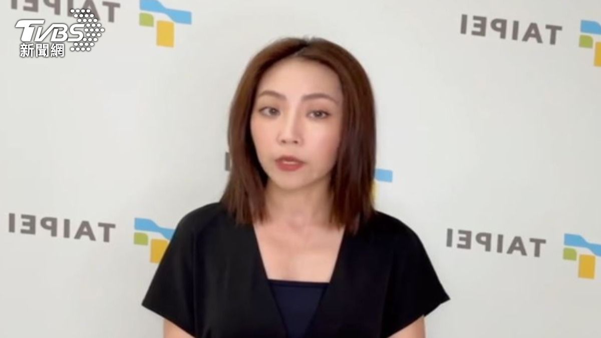 台北市政府副發言人蔡畹鎣。（圖／TVBS）