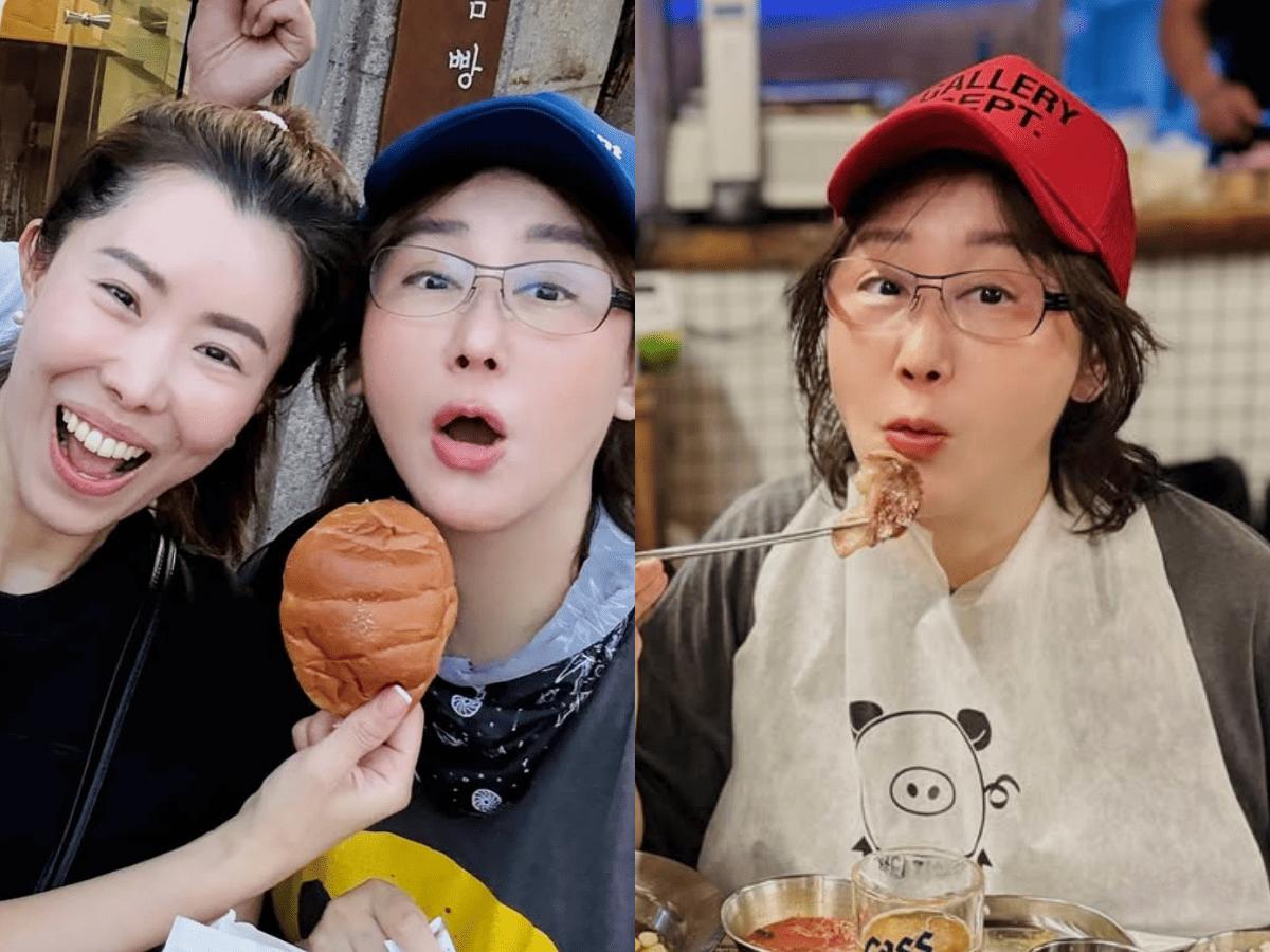 藍心湄的眼鏡來自德國品牌 ic! berlin。(圖/翻攝自IG@kimlafayette)