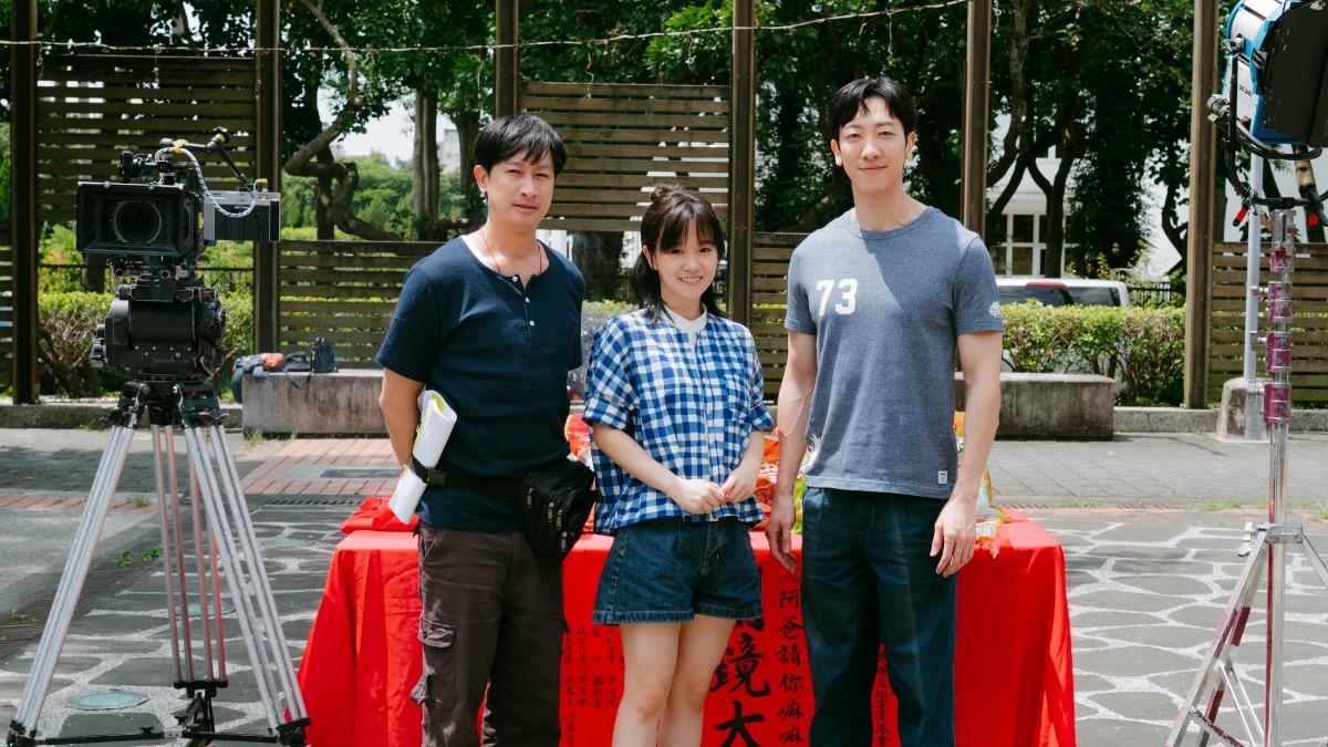 右起Darren、張哲偉、嚴正嵐出席《阿爸請你嘛嘛吼》開鏡。（圖／公視台語台提供）