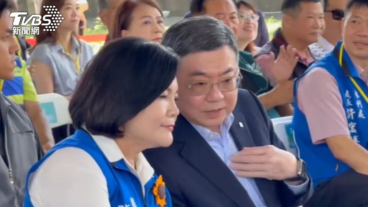 雲林縣長張麗善向行政院長卓榮泰，反映統籌分配款問題。(圖/TVBS)