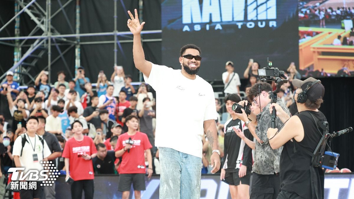 NBA球星唐斯。（圖／華子琛攝）