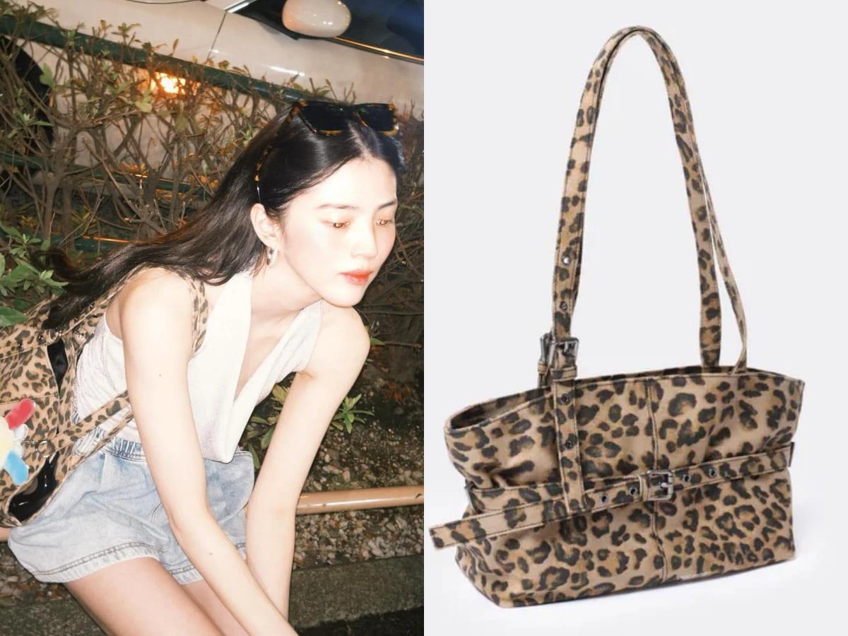 Le Belt Bag M - denim leopard,NT.3,950。(圖/翻攝自IG@xeesoxee、SAMO ONDOH官網)