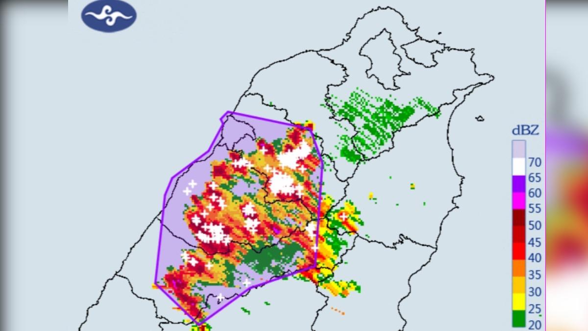 天氣/國家警報響了!大雷雨狂轟6縣市 防劇烈降雨、冰雹