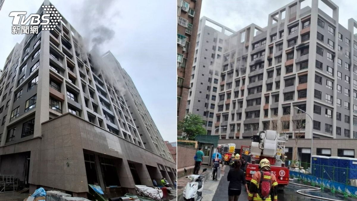 快訊/新北土城建案工地8樓竄火 2工人受困陽台驚險獲救