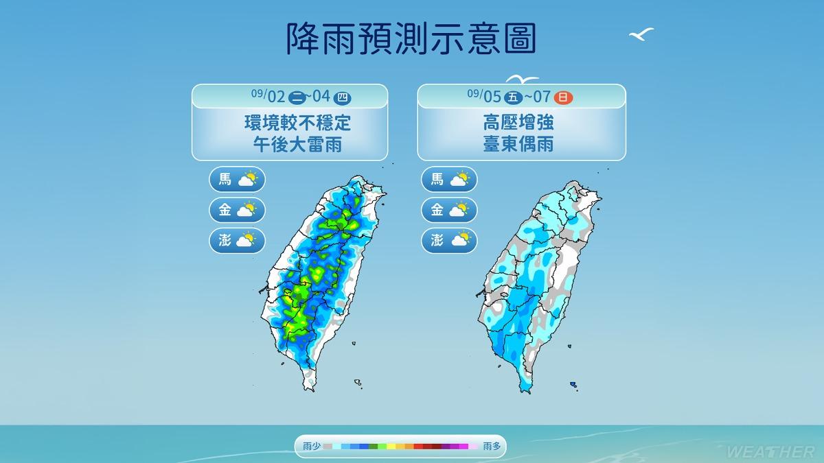 明天天氣-明天的天氣-天氣預報-台灣天氣-一週天氣-雨區-降雨範圍-下雨預測