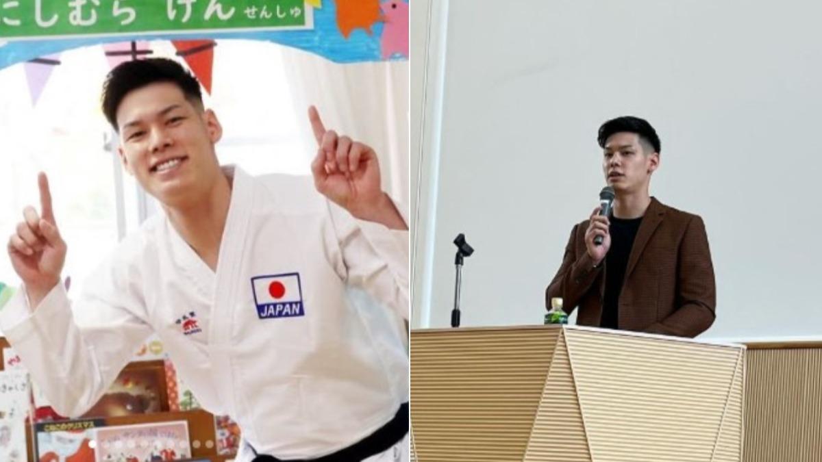 西村拳曾到各個學校演講。(圖/翻攝自 IG ken_nishimura1231)