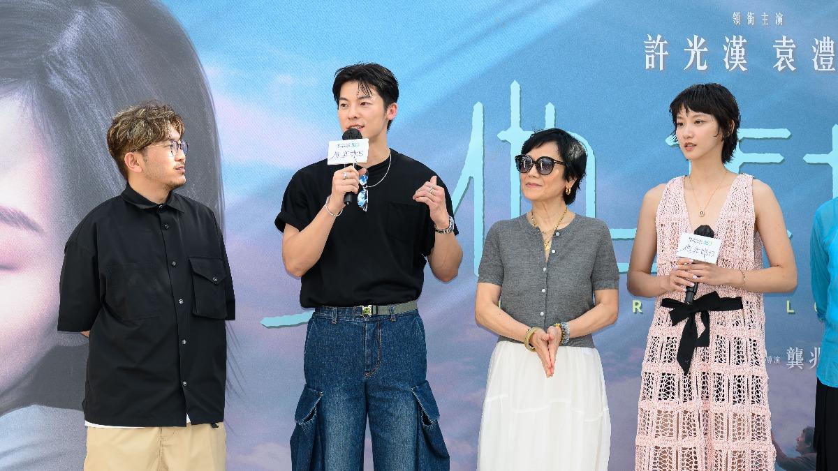 許光漢在記者會上分享拍攝趣事。(圖/甲上提供)