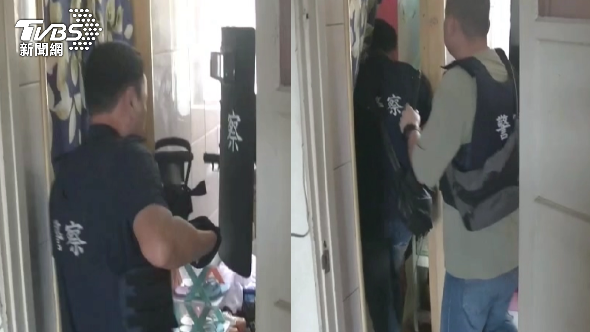 警方在接獲報案後，全副武裝前往嫌犯租屋處進行攻堅。（圖／TVBS）