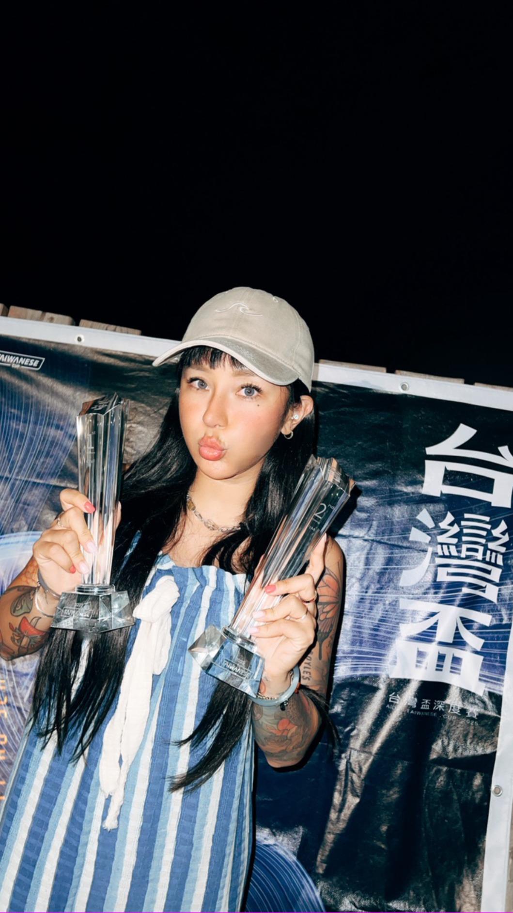 梁云菲在自由潛水台灣盃深度賽分別奪下第一名和第二名。（圖／本人提供）