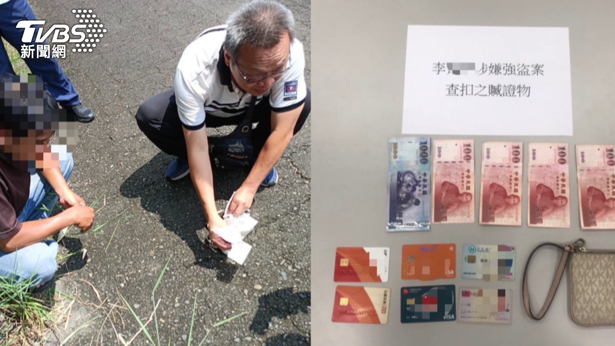 案發兩個小時後,李嫌就被警方在住家逮捕,並成功找回被害人的證件,還有現金1500元的買菜錢。(圖/TVBS)