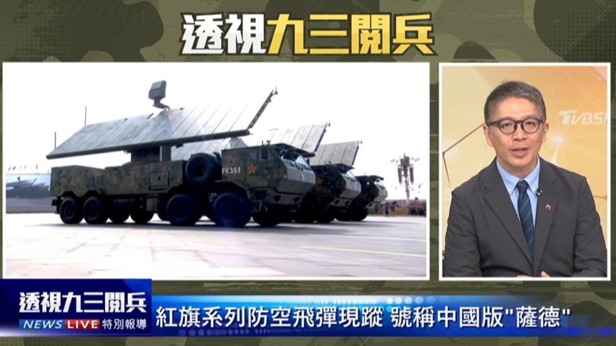 紅旗系列防空飛彈也現蹤。(圖/TVBS)