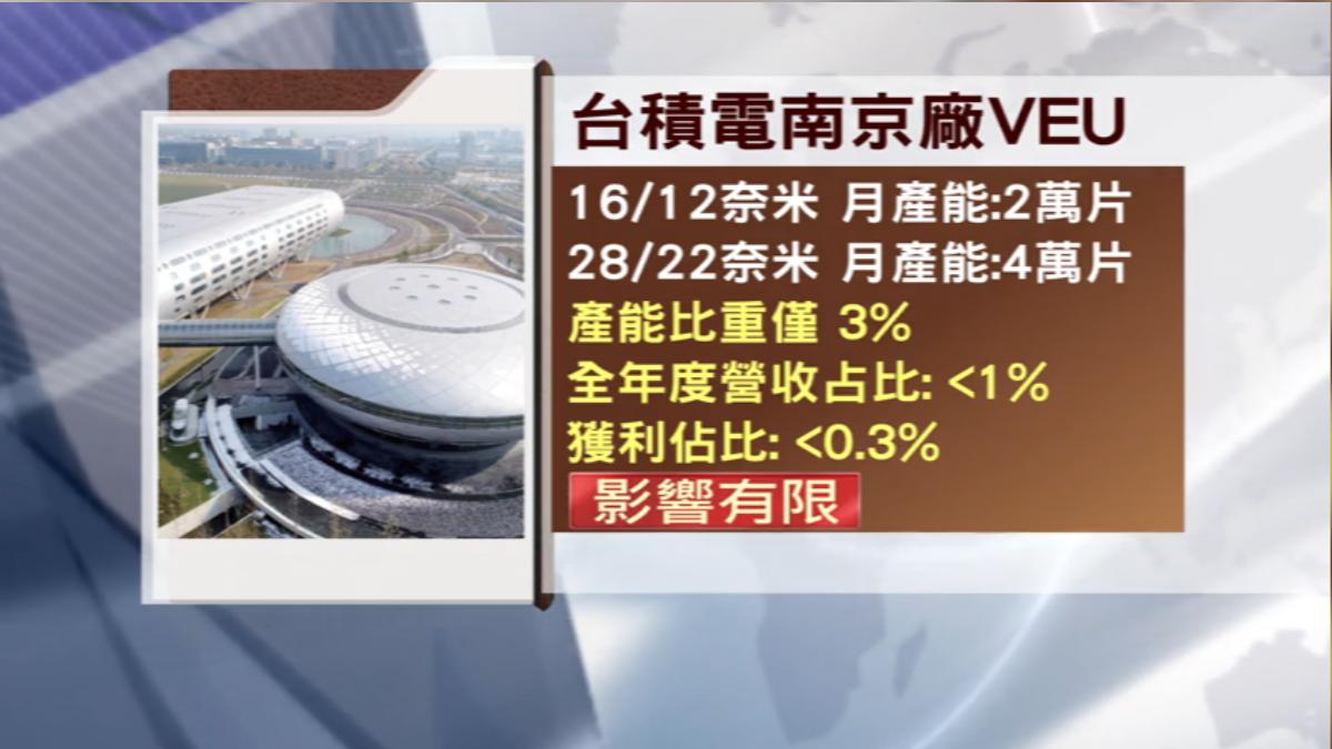 台積電南京廠VEU被撤銷，不過影響有限。 （圖／TVBS）