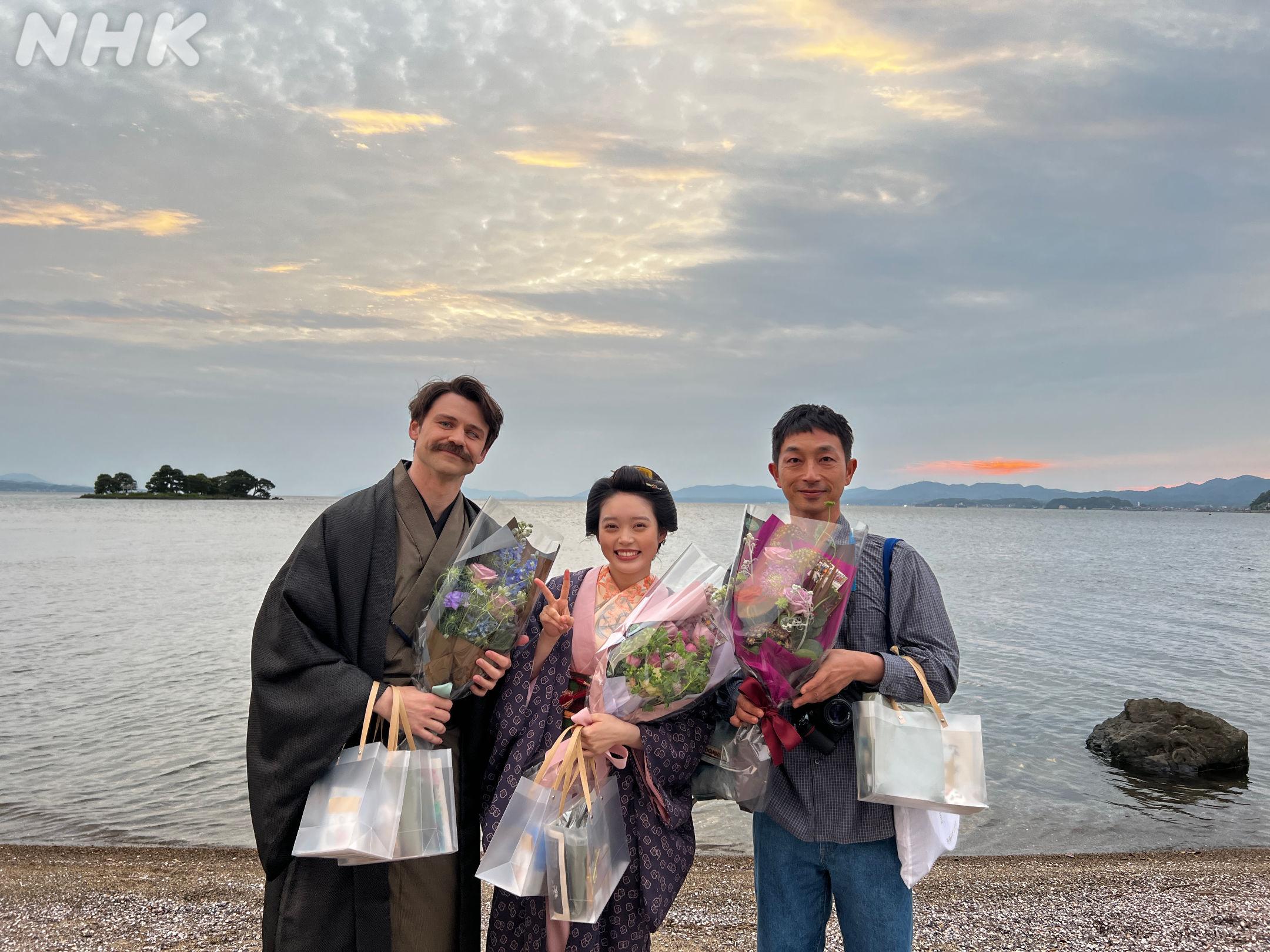 《怪談作家之妻》已經拍到一個段落,卻因清水尋也爆爭議而得重拍。(圖/翻攝自asadora_bk_nhk推特)