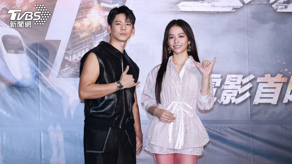 林柏宏、宋芸樺出席《96分鐘》首映。(圖/記者黃城碩攝)