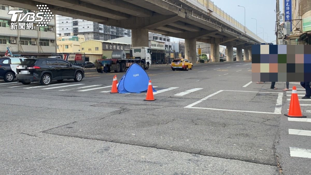 上班時段死亡車禍!台中7旬婦直行遭右轉聯結車撞輾慘死