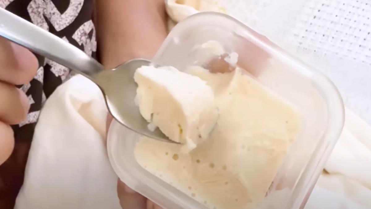 豆腐優格冰淇淋。(圖/翻攝自YT@趙小僑女人說)