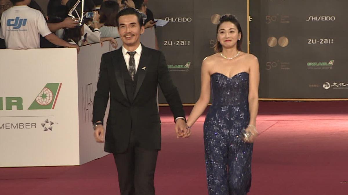 楊一展與江祖平曾在金鐘紅毯上黏踢踢。（圖／TVBS資料照）