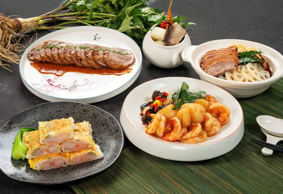 「福粵樓」主打健康養生，結合龜山小農食材入菜。（圖／福容大飯店桃園機場捷運A8店提供）