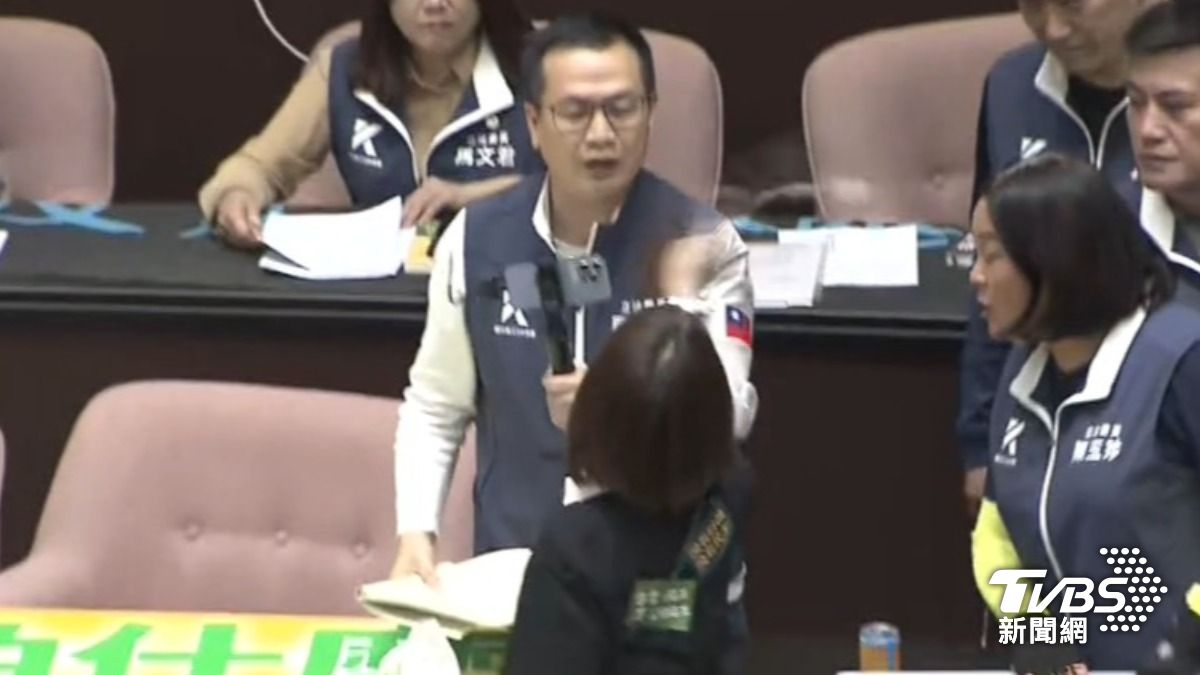 邱議瑩揮羅智強(圖/TVBS資料畫面)