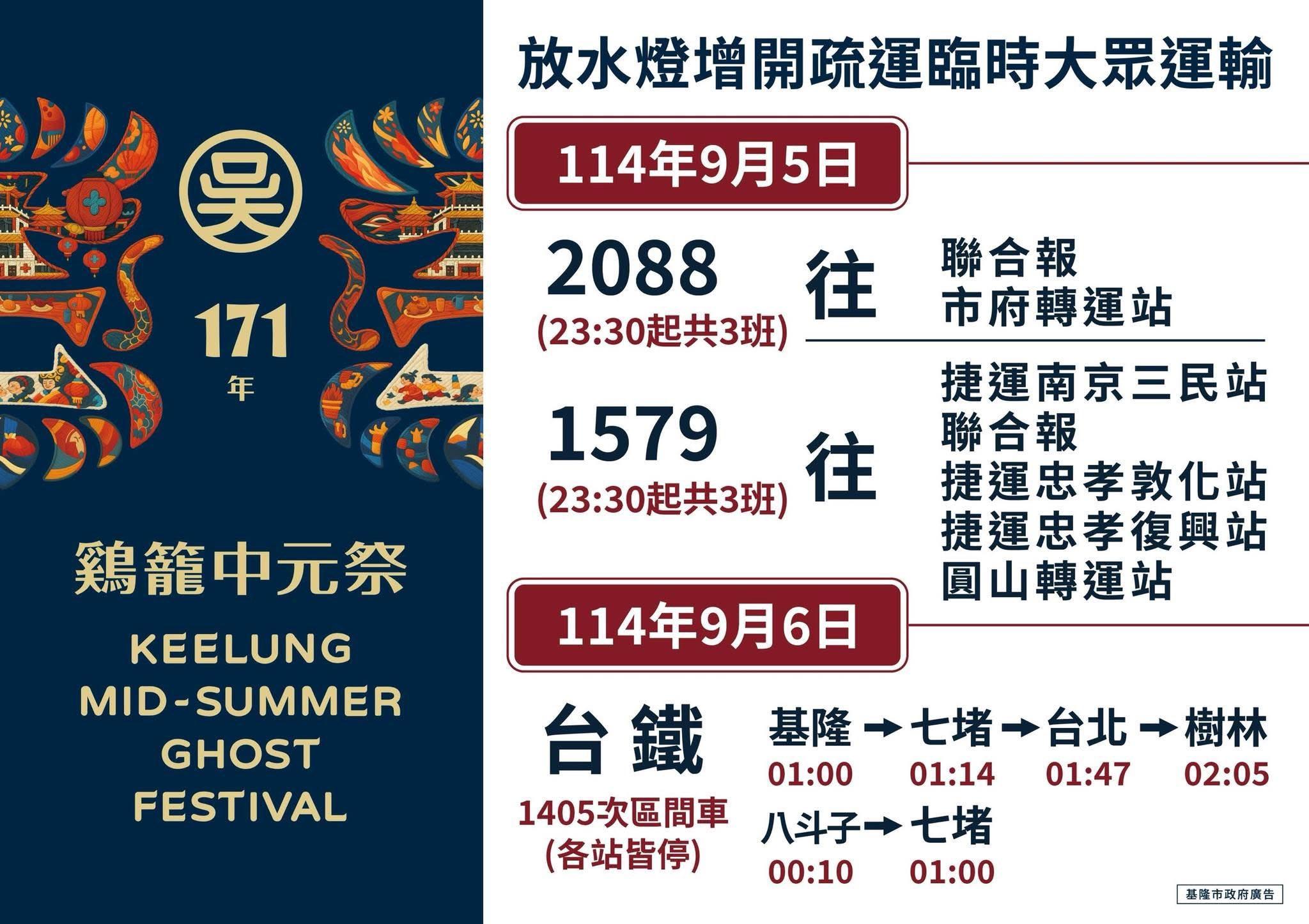 基隆交通管制-中元祭交通管制-放水燈交通管制-放水燈疏運