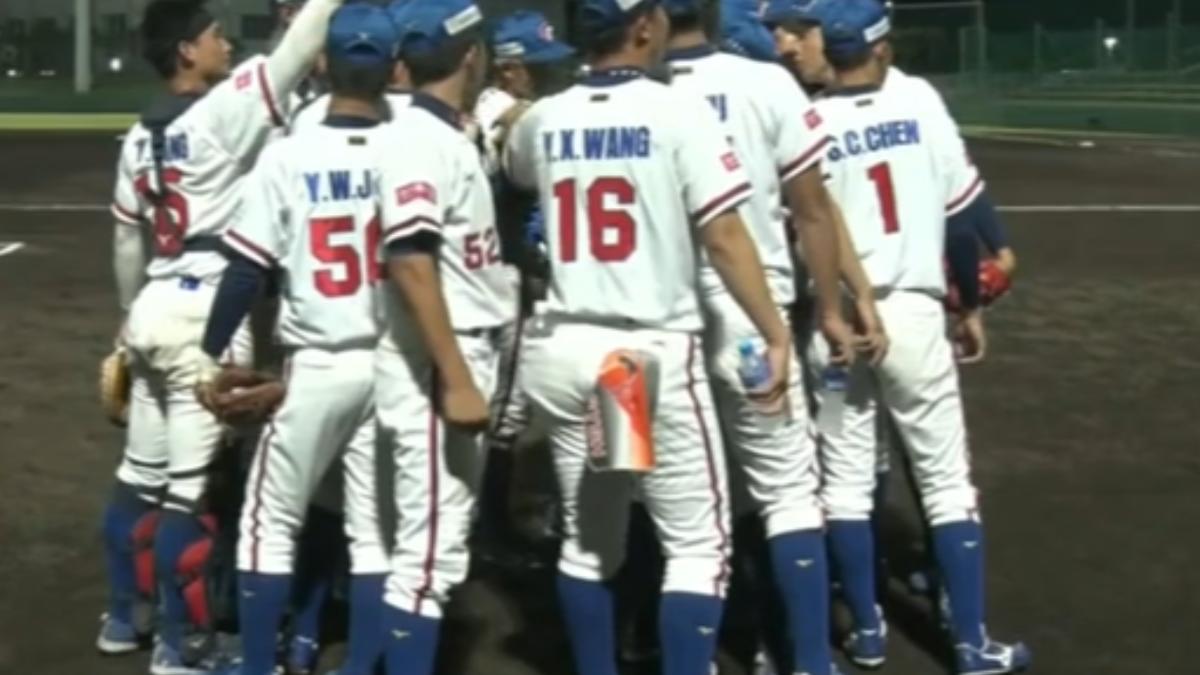 U18中華隊7:0擊敗中國奪預賽首勝。(圖/翻攝緯來體育台)