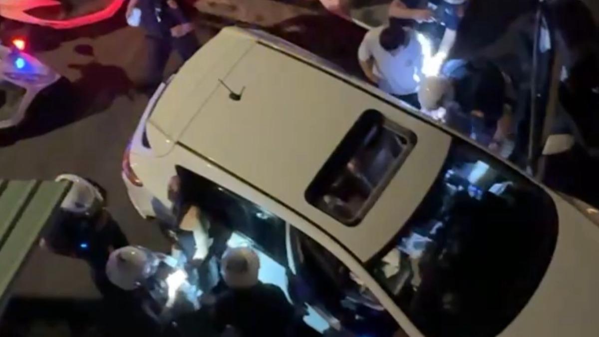 深夜載熱褲妹吃宵夜 板橋1男1女疑「車上開吸」當場被抓