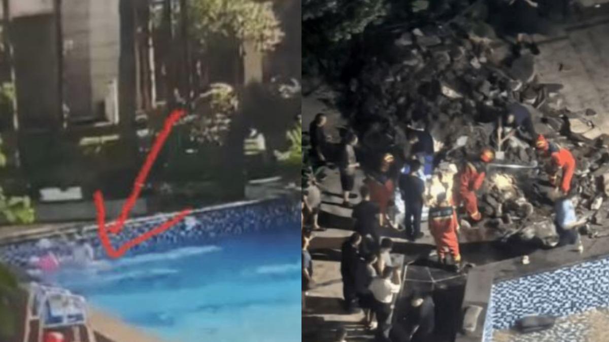 陸女童泳池玩水!疑遭排水口吸入 消防深夜挖出遺體畫面曝