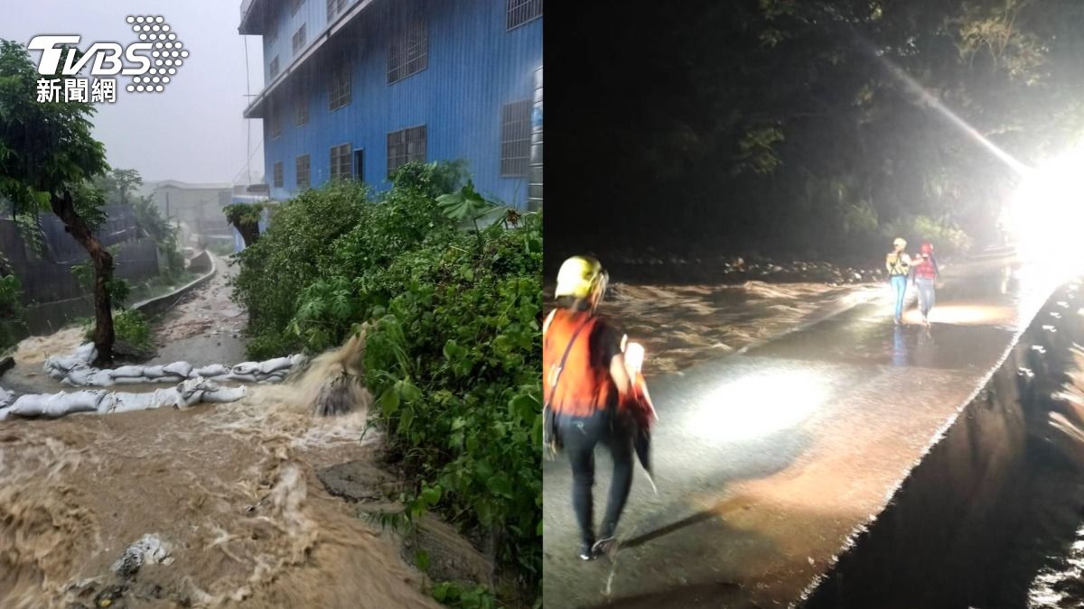 台中暴雨炸災情！家門現黃河、樹倒傷人　夫妻下山「橋不見了」