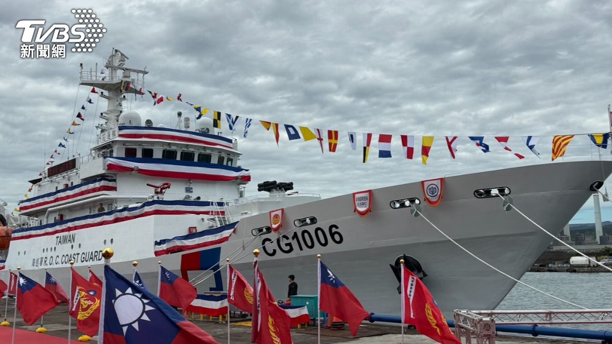 第四艘千噸級巡防艦「花蓮艦」8日正式交船。（圖／TVBS）