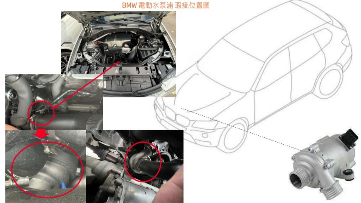 BMW引擎室零件密封不當。（圖／翻攝自車安網）