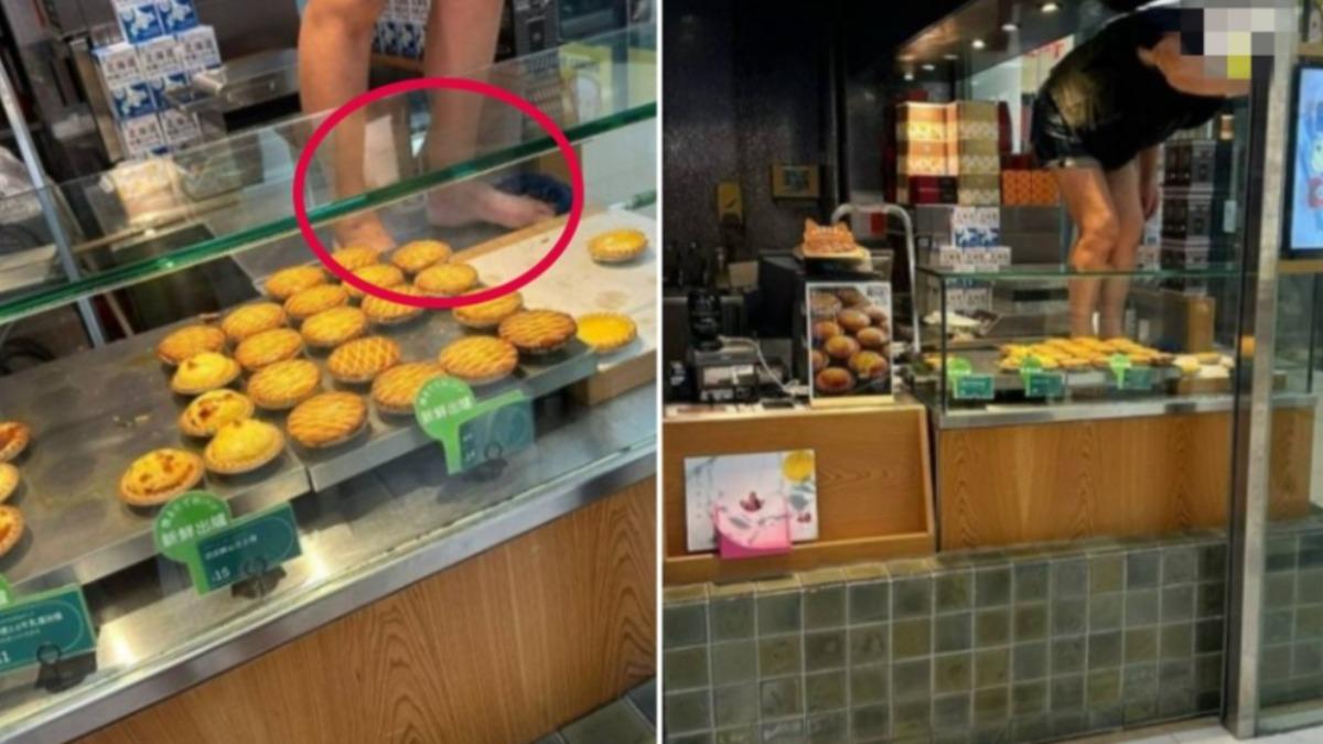 糕餅店員工赤腳踩桌「剛出爐食物在腳邊」 港網:噁爛超想吐