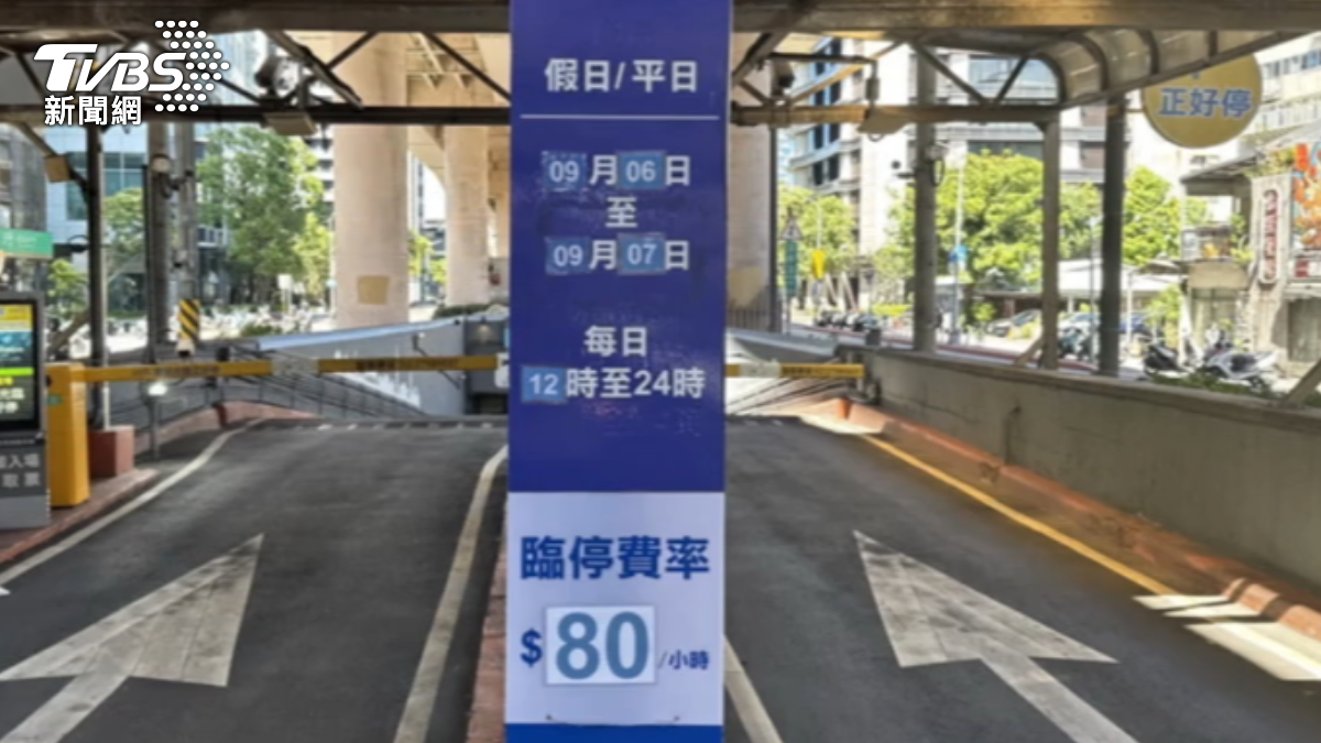 大巨蛋辦比賽,6停車場費漲至1小時80元。(圖/TVBS)