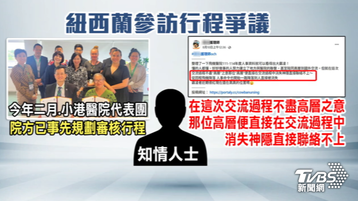 小港醫院副院長馮明珠參訪行程遭爆神隱。(圖/TVBS)
