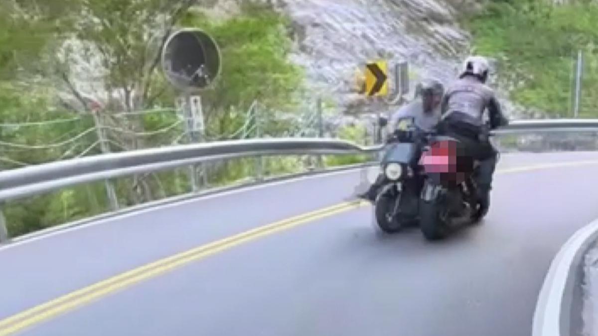 中橫公路機車騎士逆向，撞上重機騎士。（圖／翻攝自_cheng730 Threads）