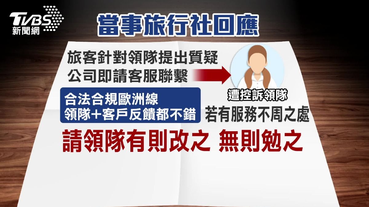 遭控訴旅行社表示，接獲旅客相關質疑之後，都有介入了解處理。（圖／TVBS）