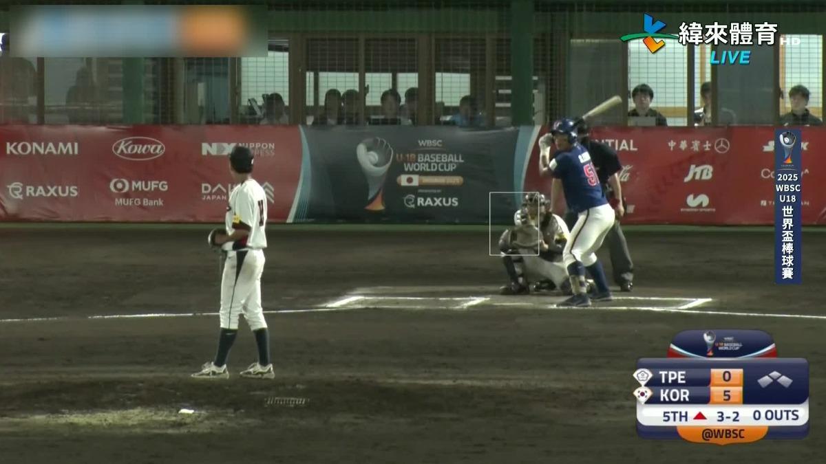 中滿壘計，5局僅靠曾聖恩2壘安打，加上滾地得1分。（圖／TVBS）
