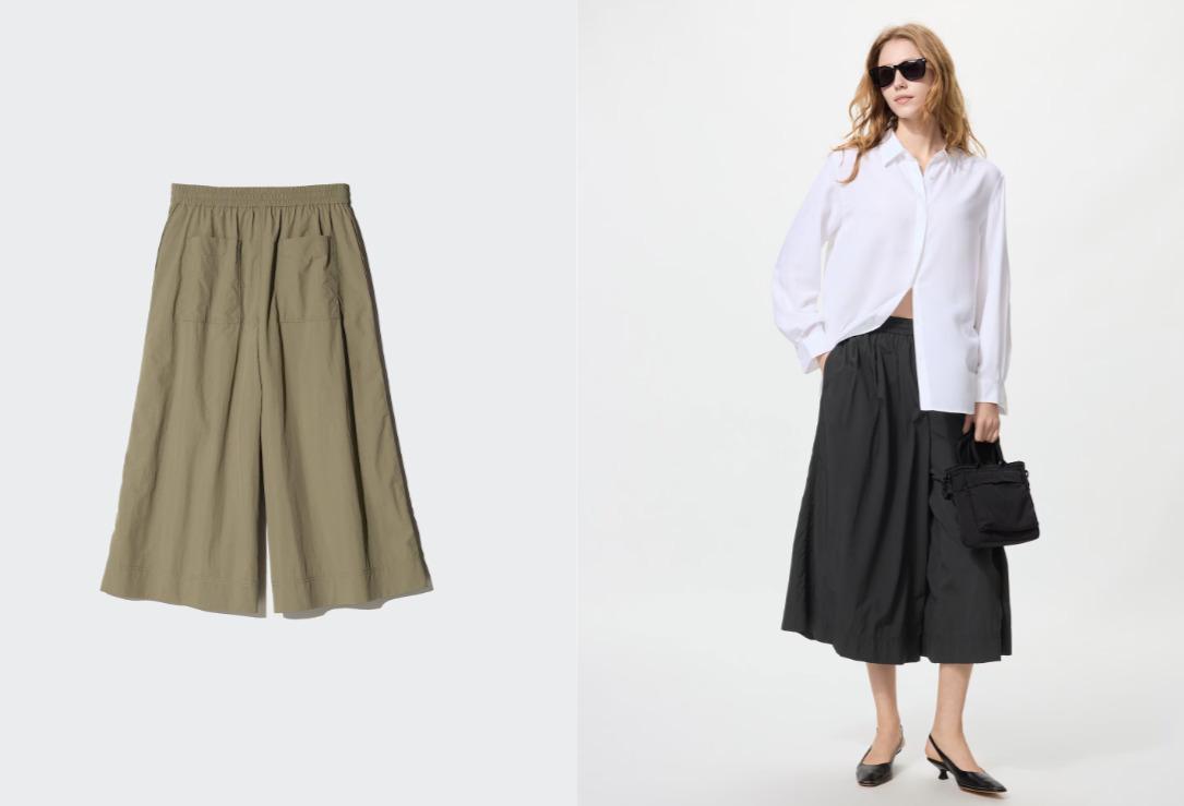 UNIQLO這件寬褲(貨號:479399),韓國店員推薦。(圖/UNIQLO官網)