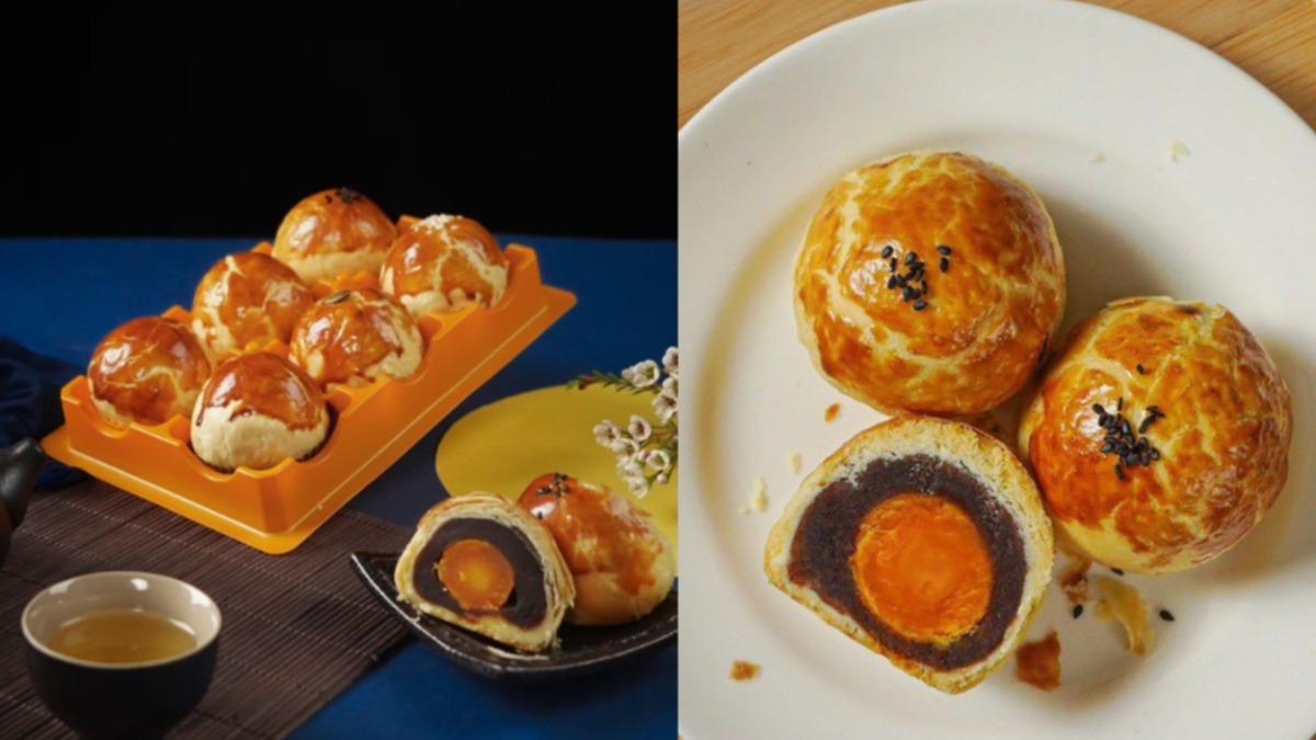 每逢中秋前夕，各大蛋黃酥名店總是大排長龍，一盒難求。（圖／翻攝自臉書「金葡萄蛋黃酥」）　