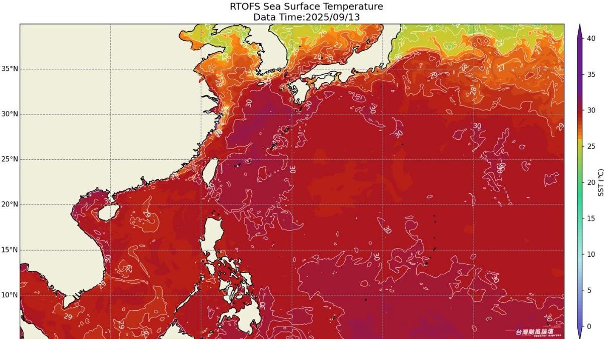 天氣／海溫「燙到燒紅」！專家曝颱風活躍到月底　氣象署也示警