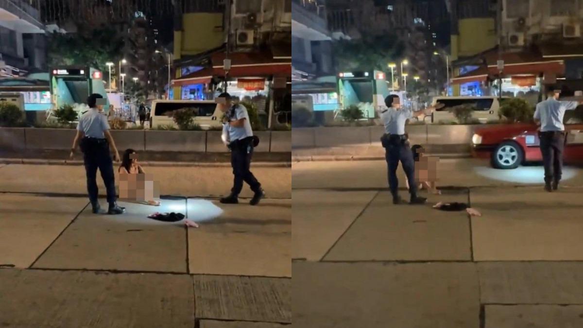 驚傳港女脫剩內衣褲「呆坐馬路」!危險畫面曝 背後原因引熱議