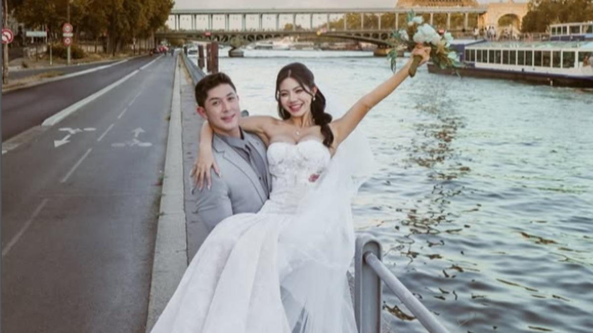 40歲混血男神宣布結婚!同居4年「正妹老婆曝光」 公開甜蜜婚紗照