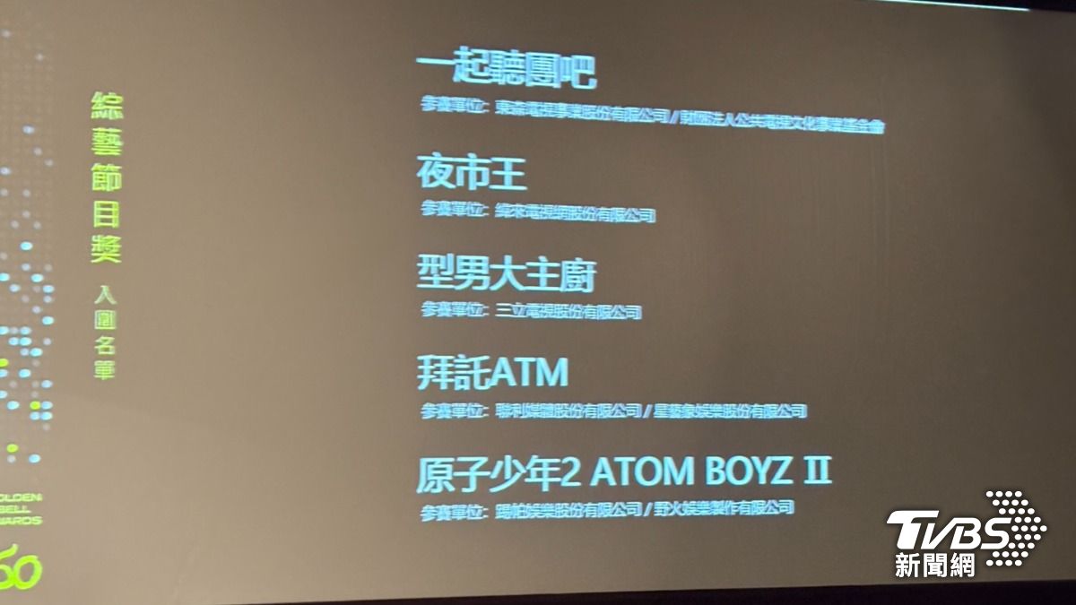 金鐘60/「綜藝節目獎」入圍名單揭曉 TVBS《拜託ATM》搶獎