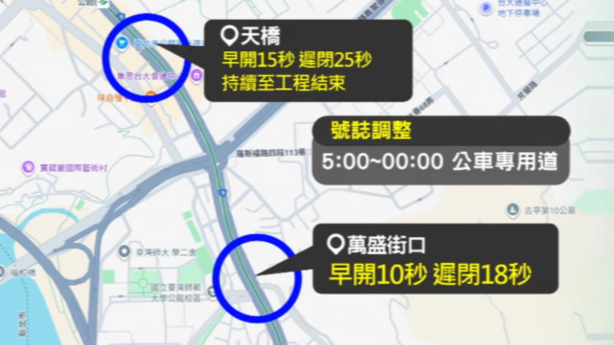除了增派人力疏導交通,號誌時間也有調整。(圖/TVBS)
