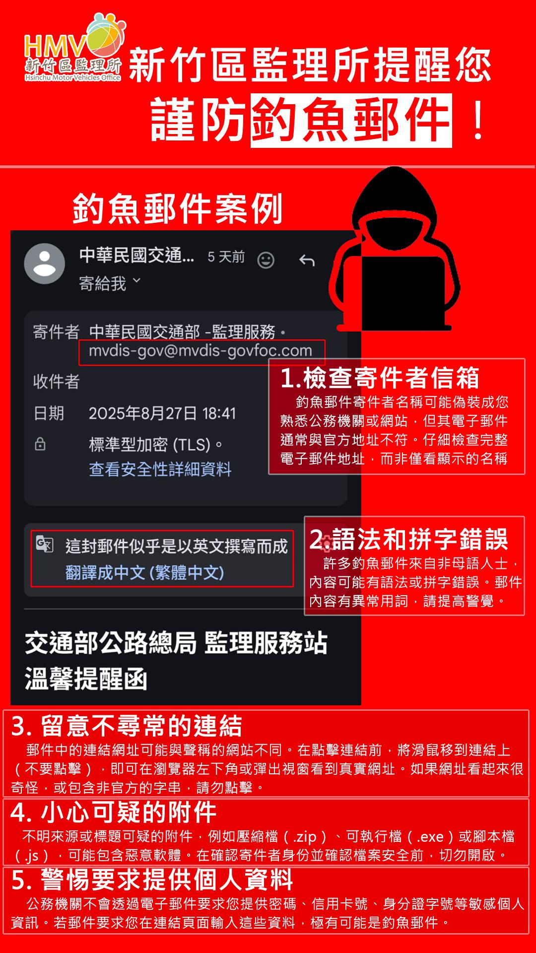 近期監理罰單詐騙猖獗。(圖/翻攝自臉書桃園監理站-人車安全的守門員)