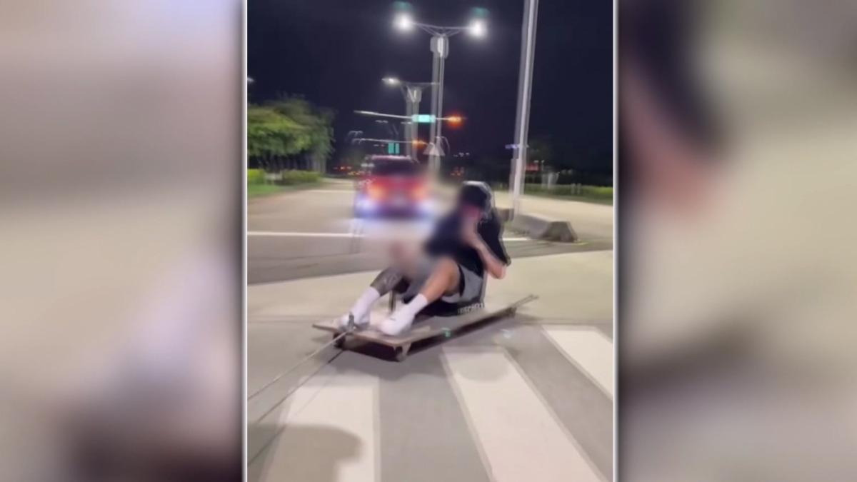 台中改裝卡丁車拖行滑行!男險被甩出車外 警方:最高罰1.8萬
