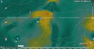 AI人工智能預報模式「風烏」。(圖/翻攝自天文台地球天氣網站)