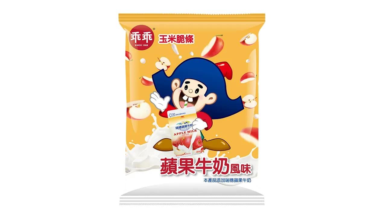 瑞穗蘋果牛奶口味乖乖。(圖/翻攝自乖乖官網)