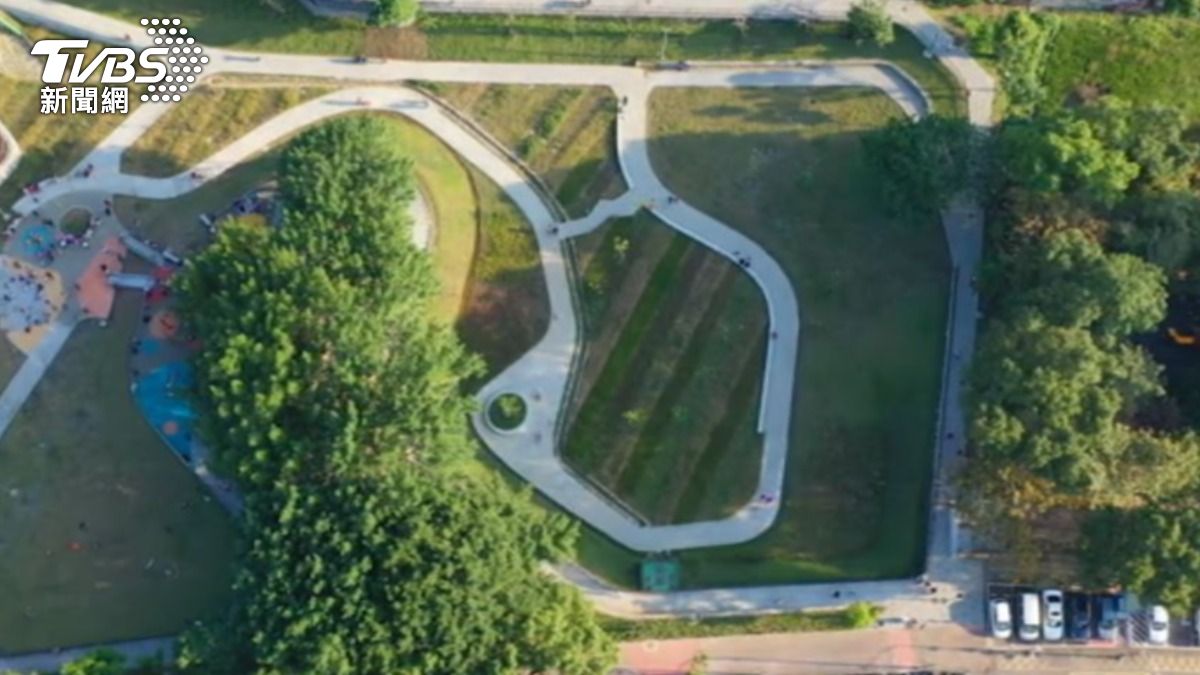 壽德公園滯洪池。(圖/TVBS)