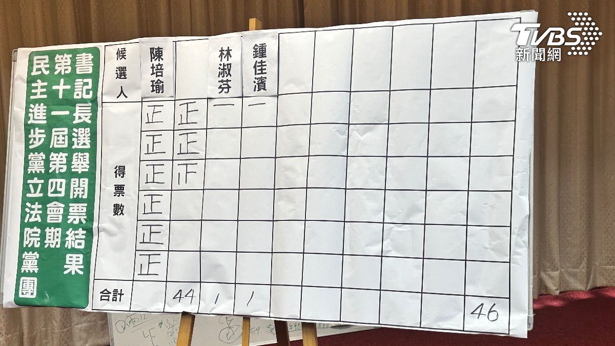 在書記長選舉方面,林淑芬、鍾佳濱落選。(圖/潘袁詩羽攝)