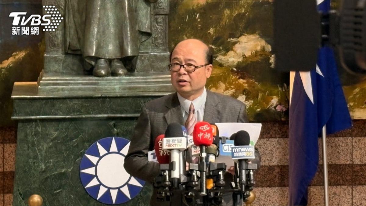中常委孫健萍宣布不登記參選國民黨主席。（圖／黃韋銓攝）